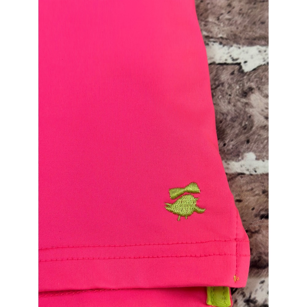 Birdies and Bows Womens Pink Lime Green Ruffle Golf Polo and Shorts Set Small - Picture 16 of 16